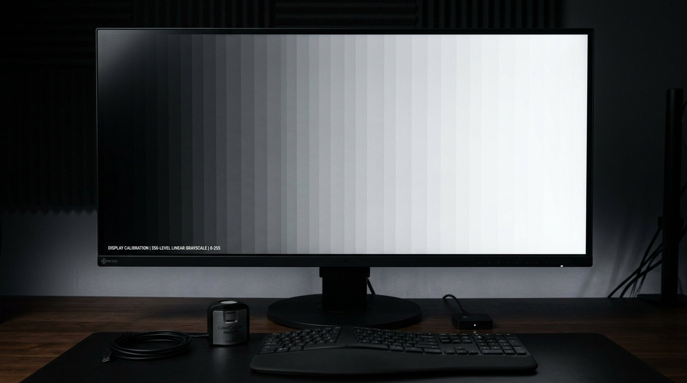 Grayscale gradient test pattern